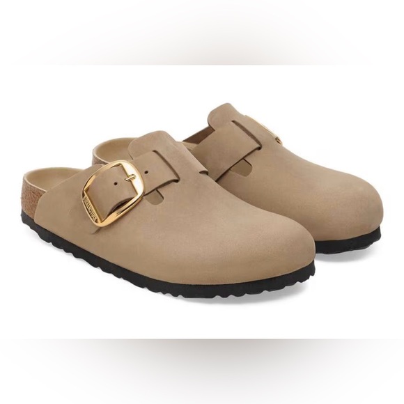 Birkenstock Shoes - Birkenstock Boston Big Buckle Clog Womens 39 8/8.5 Tobacco Brown Oiled leather